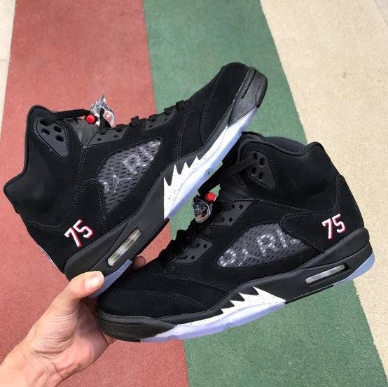 Air Jordan 5 Paris Saint-Germain Black Silver by Air Jordan