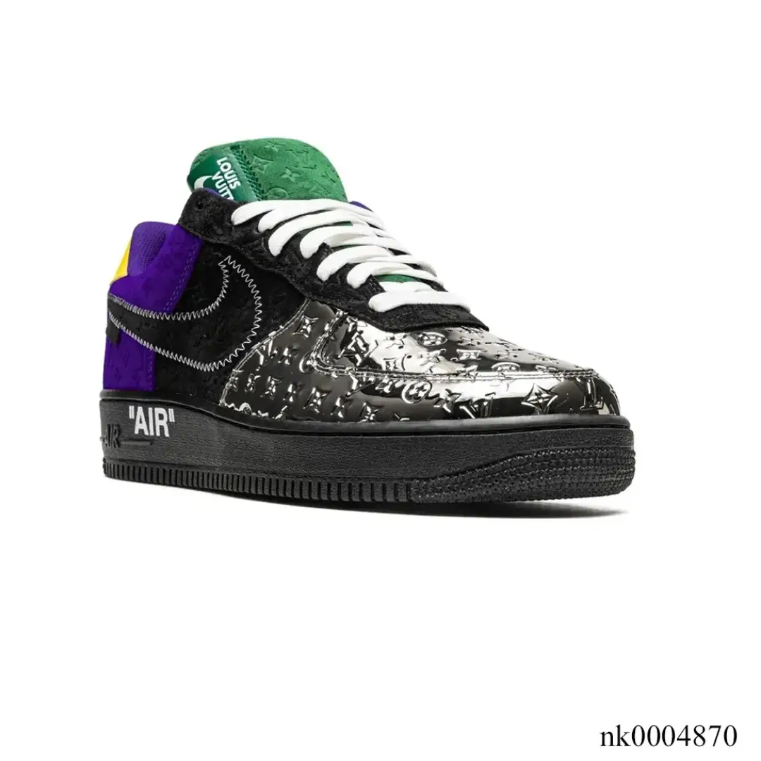 LV x Air Force 1 Low ‘Virgil Abloh Purple Metallic Silver’ Shoes Sneakers by Air Jordan