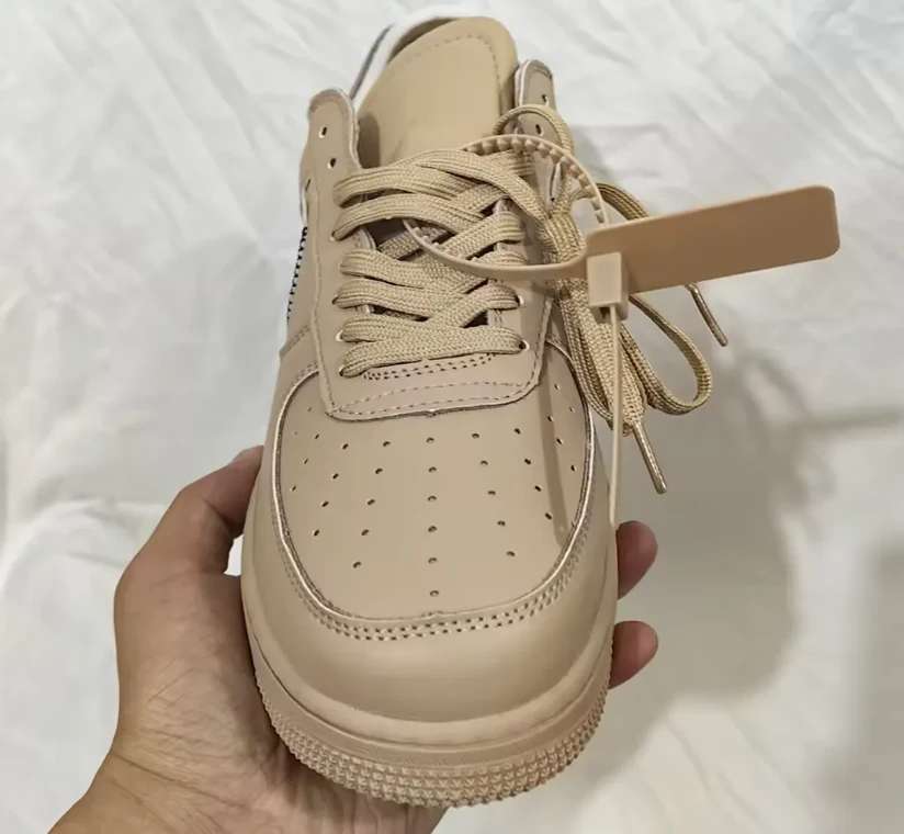 OW x AF 1 Low Sesame Shoes Sneakers by Air Jordan