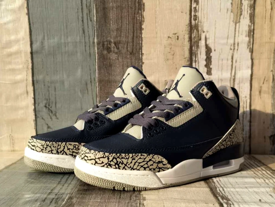 Air Jordan 3 Retro Black Varsity Red Cement Gray by Air Jordan