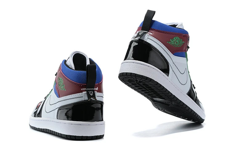 Air Jordan 1 Mid SE Black White-University Red by Air Jordan