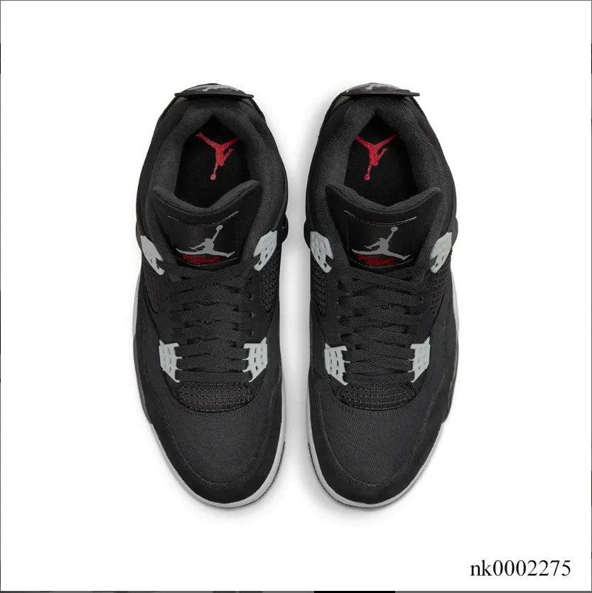 Air Jordan 4 Retro Black Canvas Shoes Sneakers by Air Jordan