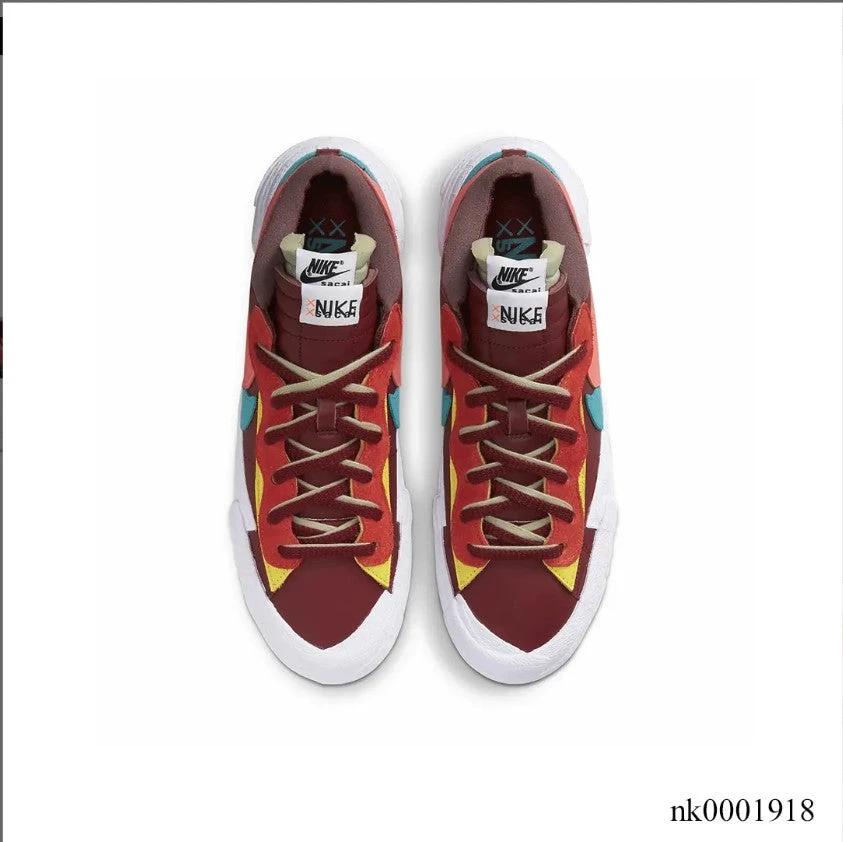 Sacai x KAWS x Blazer Low Team Red Shoes Sneakers by Air Jordan