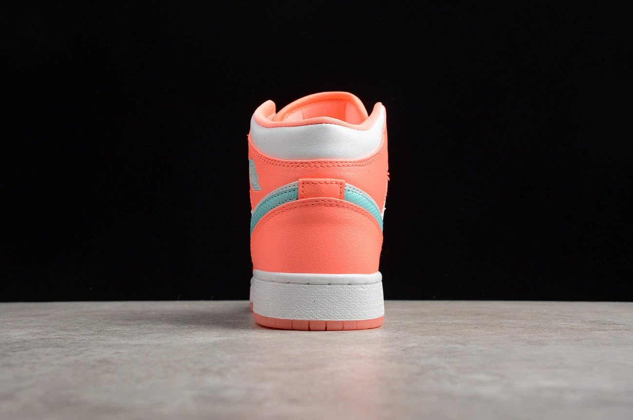 Air Jordan 1 Mid White Bright Orange by Air Jordan
