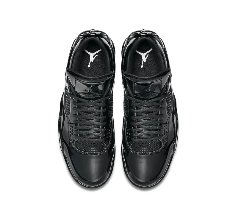 Air Jordan 4 Retro 11Lab4 Black Patent Leather Shoes Sneakers by Air Jordan