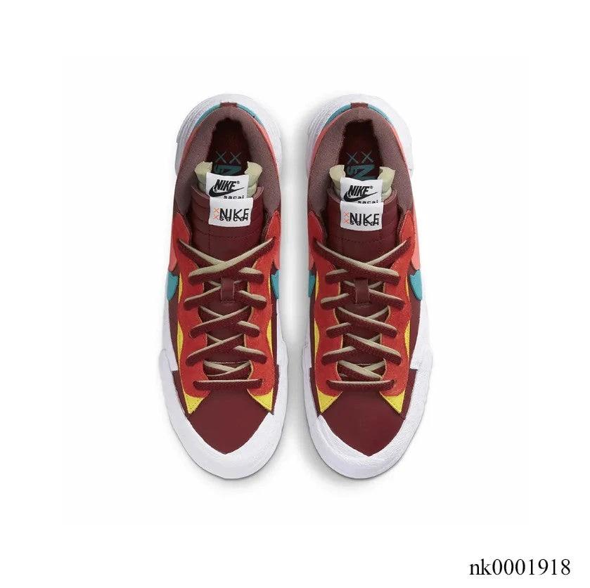 Sacai x KAWS x Blazer Low Team Red Shoes Sneakers by Air Jordan