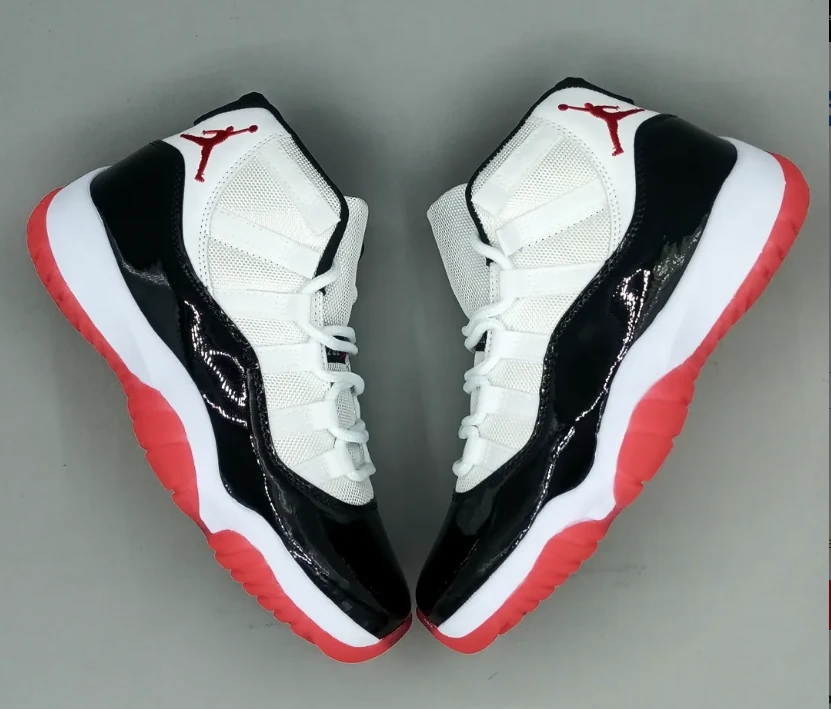 Air Jordan 11 Black White Red Shoes Sneaker by Air Jordan