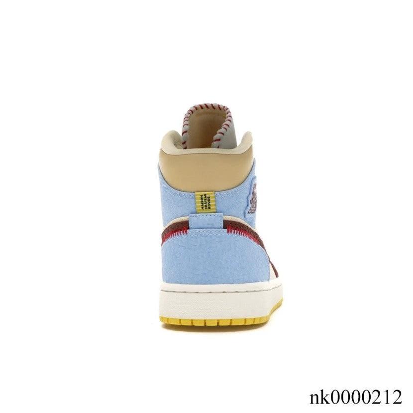 Air Jordan 1 Mid SE Fearless Maison Chateau Rouge Shoes Sneakers by Air Jordan