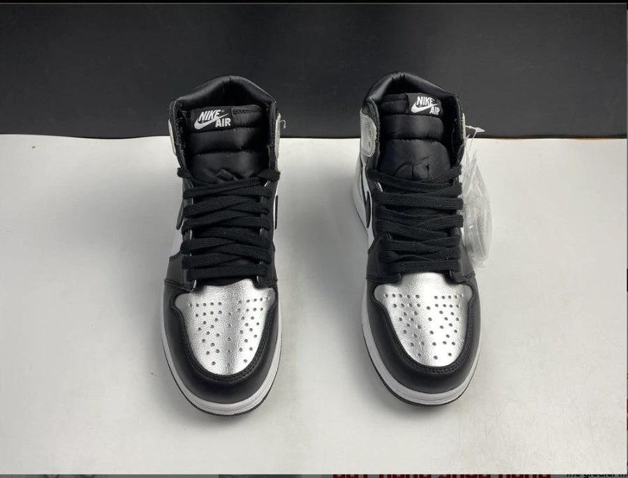 Air Jordan 1 High OG WMNS Silver Toe Shoes Sneakers by Air Jordan