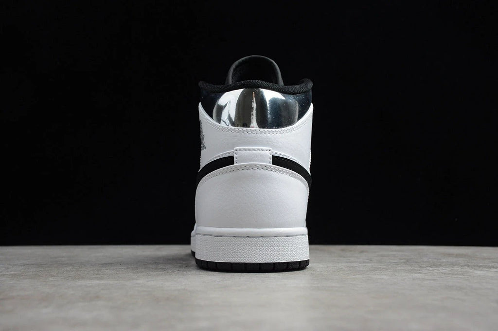 Air Jordan 1 Mid White Black Silver by Air Jordan