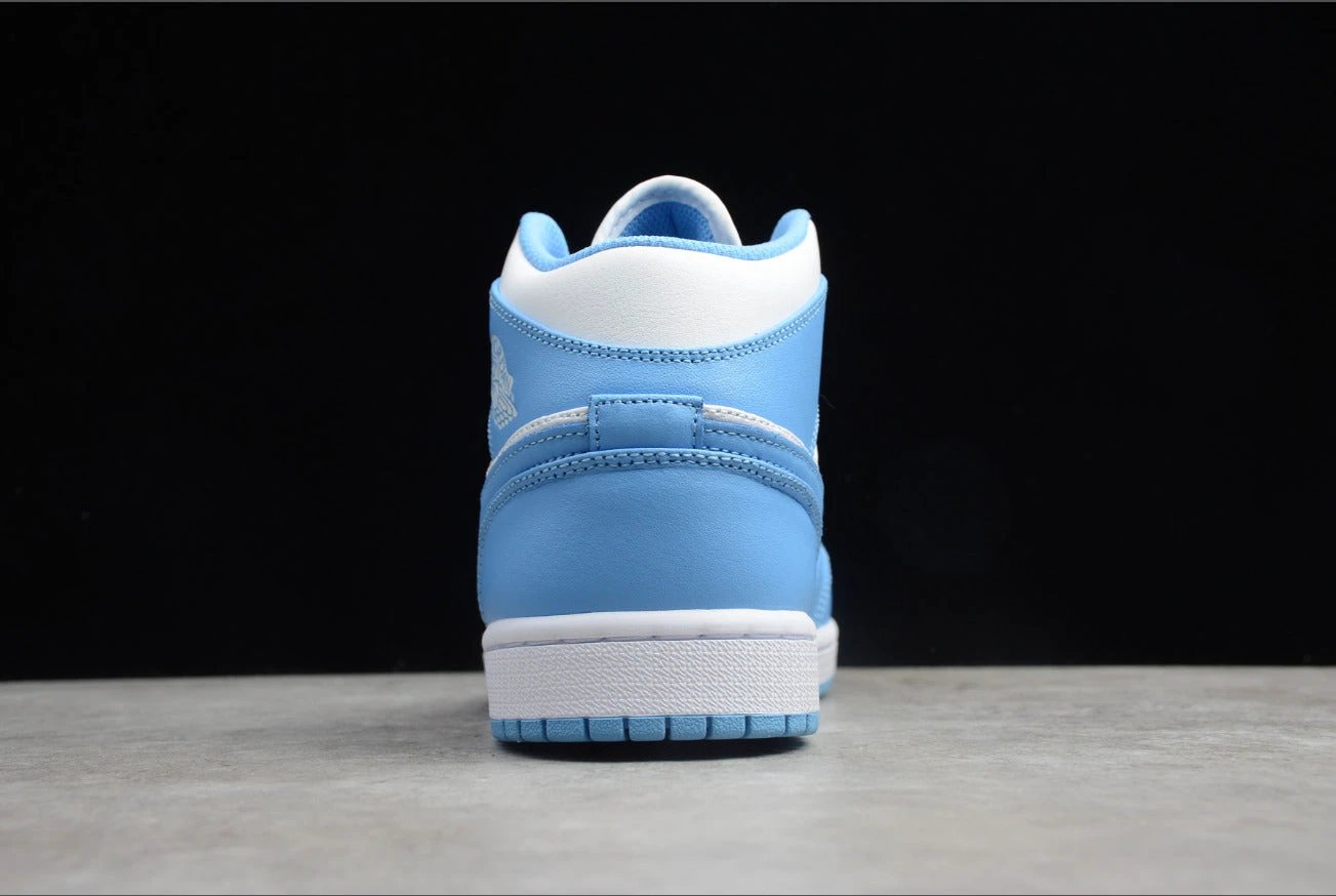 Air Jordan 1 Mid UNC University White Blue by Air Jordan