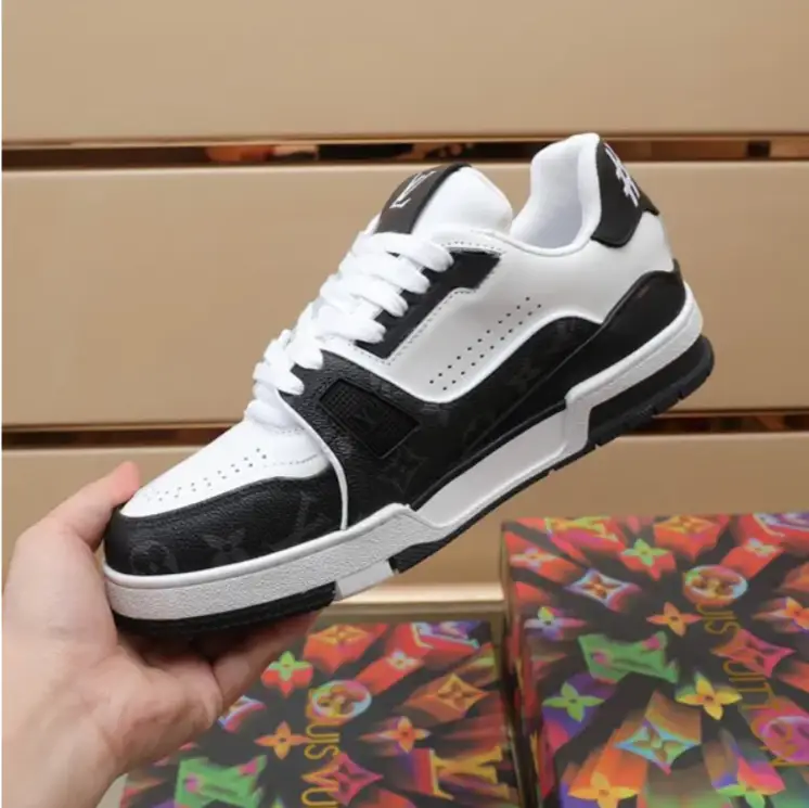 LV Trainer 54 Black White Shoes Sneakers by Air Jordan