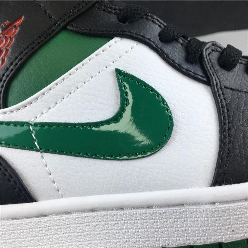Air Jordan 1 Mid Green Toe Shoes Sneakers by Air Jordan