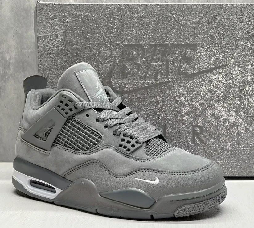Nigel Sylvester x Air Jordan 4 Wolf Grey Shoes Sneakers by Air Jordan