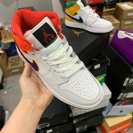 Air Jordan 1 Mid White Court Purple by Air Jordan