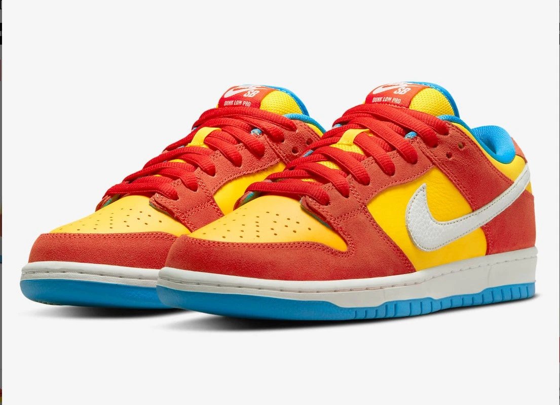SB Dunk Low Pro Bart Simpson Shoes Sneakers by Air Jordan