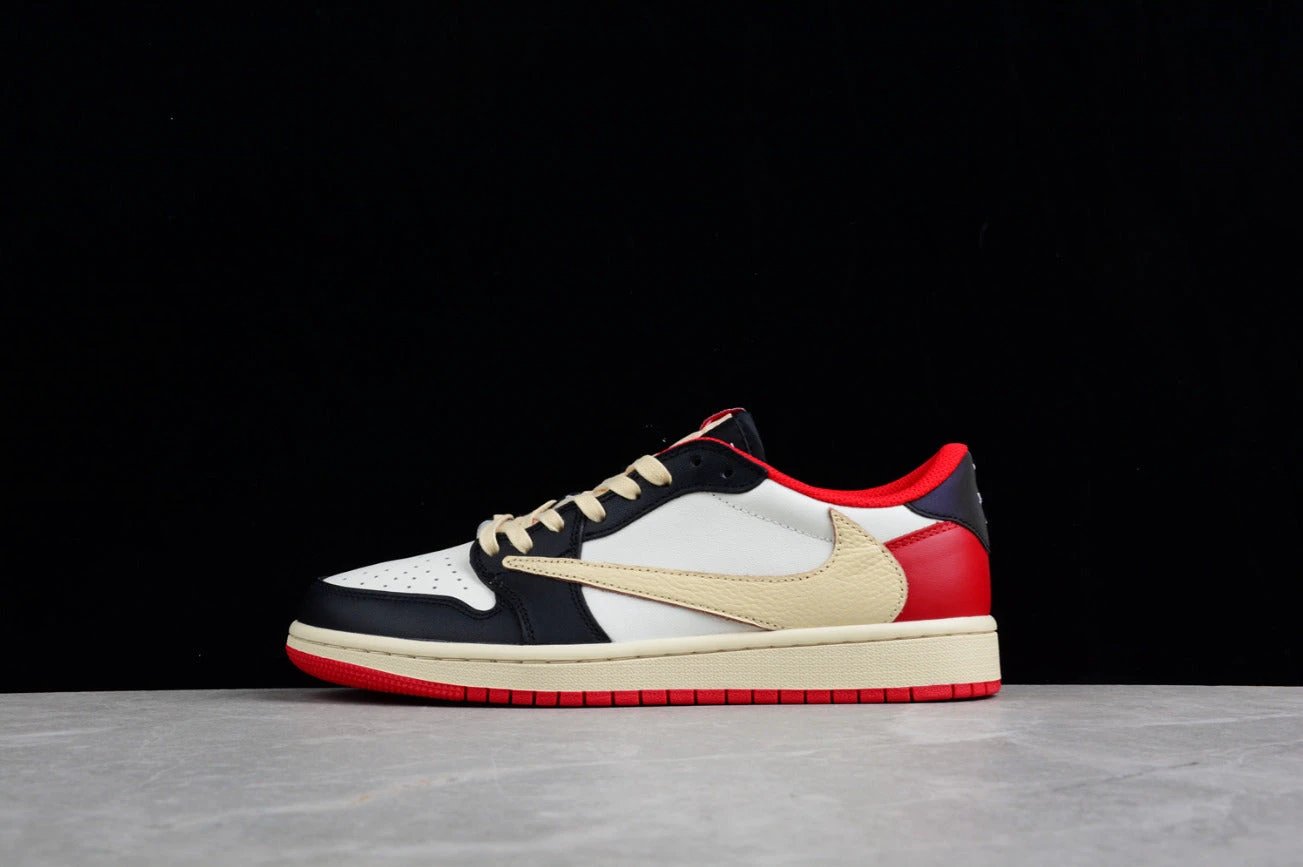 Air Jordan 1 Low Joint Barb Black And White Red by Air Jordan
