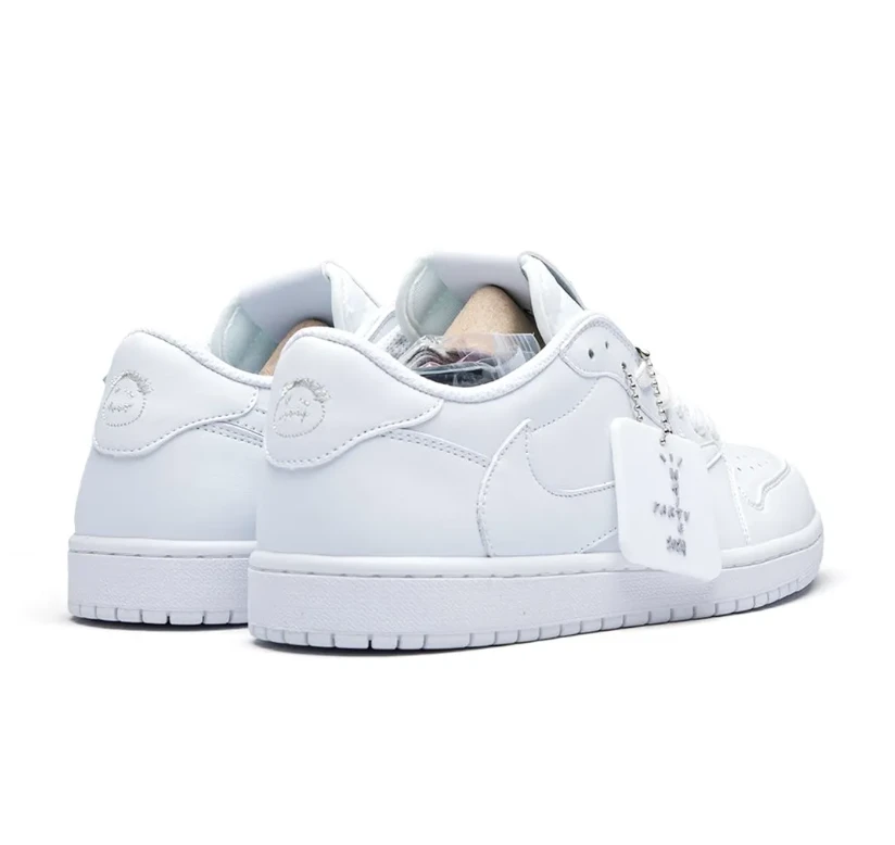 Travis Scott x AJ 1 Low White Party Shoes Sneakers by Air Jordan