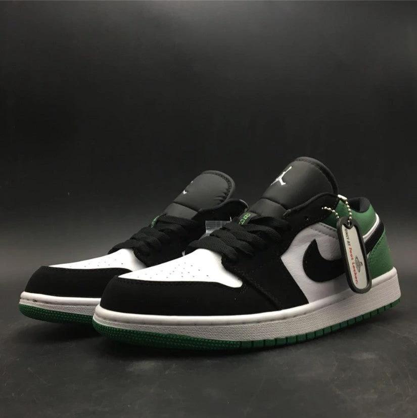 Air Jordan 1 Low White Black Mystic Green Shoes Sneakers by Air Jordan
