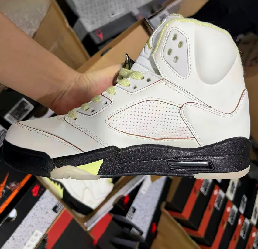 Air Jordan 5 Luminous Green Shoes Sneakers by Air Jordan