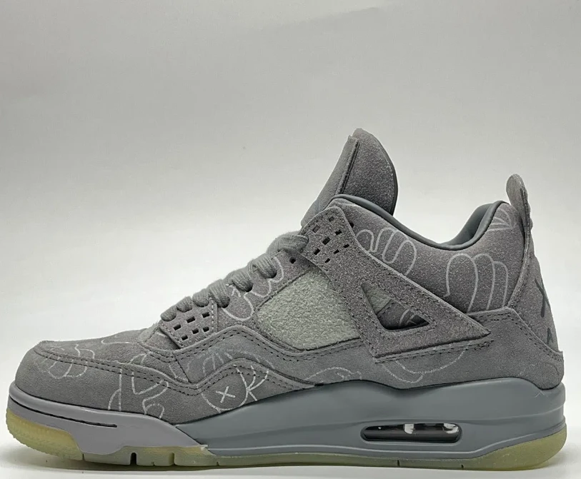 KAWS x AJ 4 Cool Grey Shoes Sneakers by Air Jordan