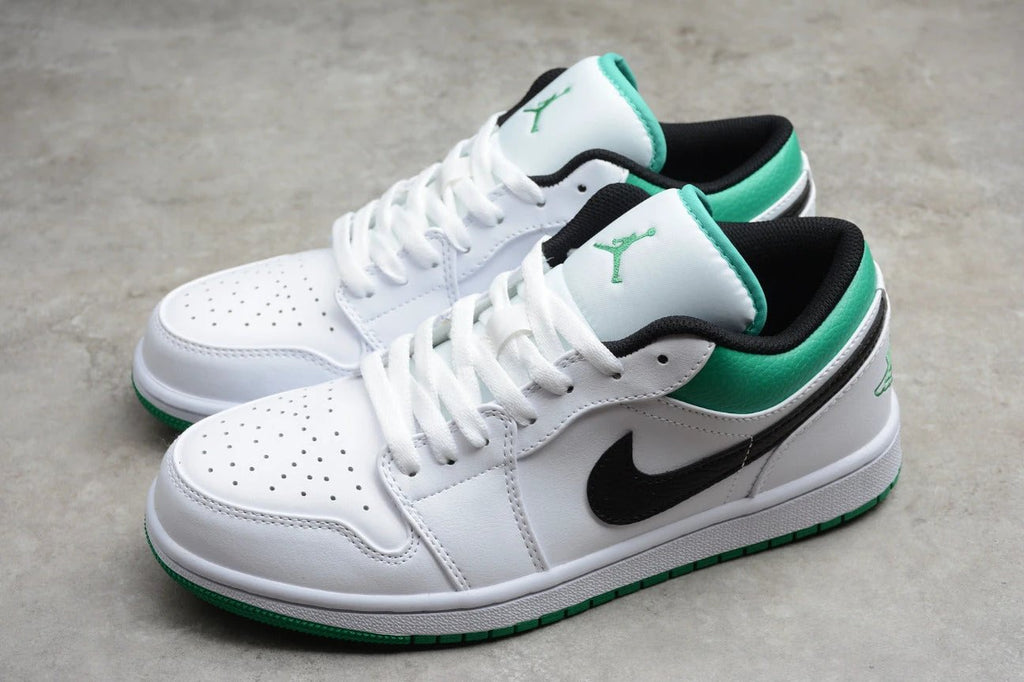 Air Jordan 1 Low White Lucky Green Black by Air Jordan