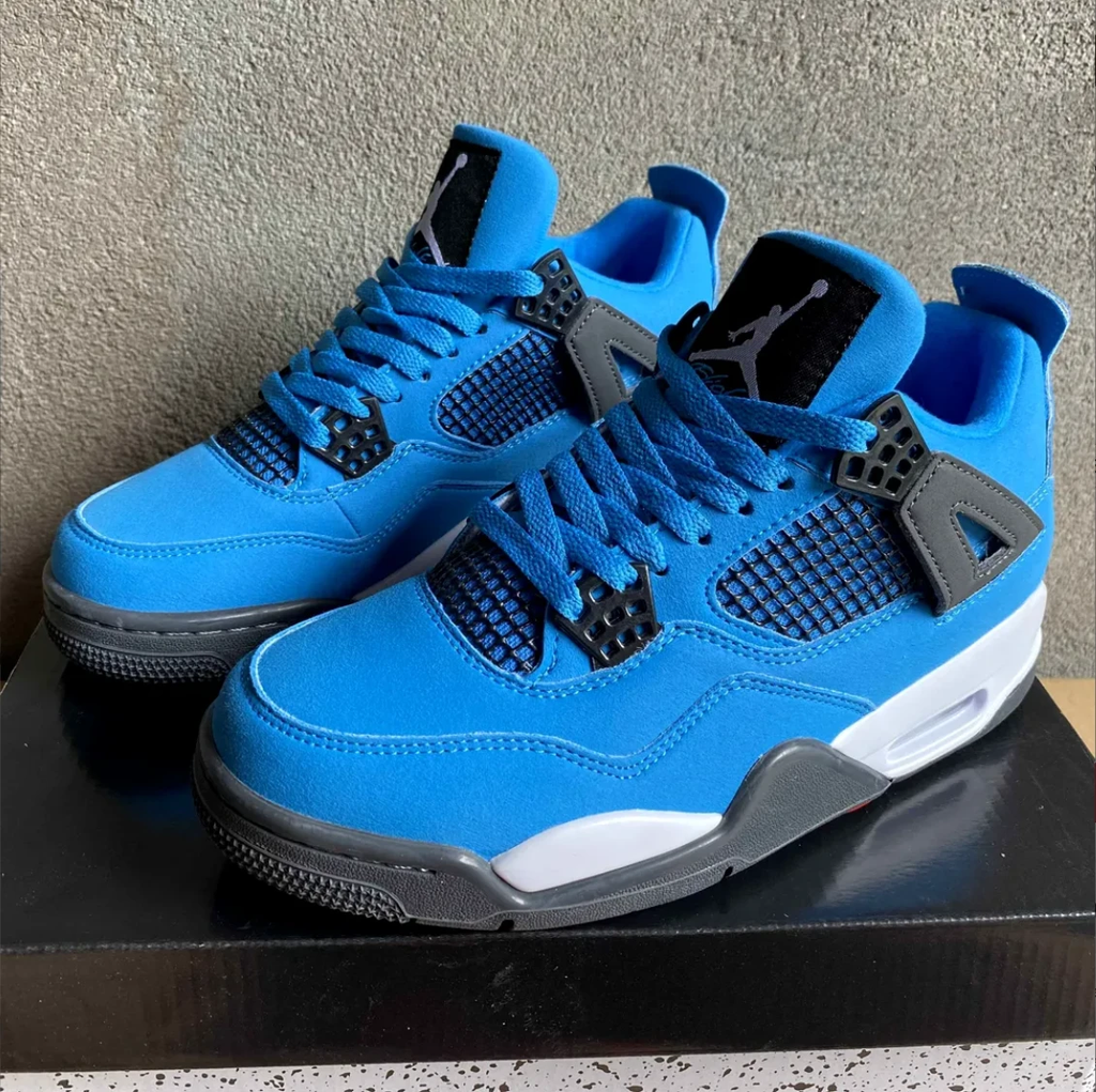 Air Jordan 4 Pure Blue Shoes Sneakers by Air Jordan