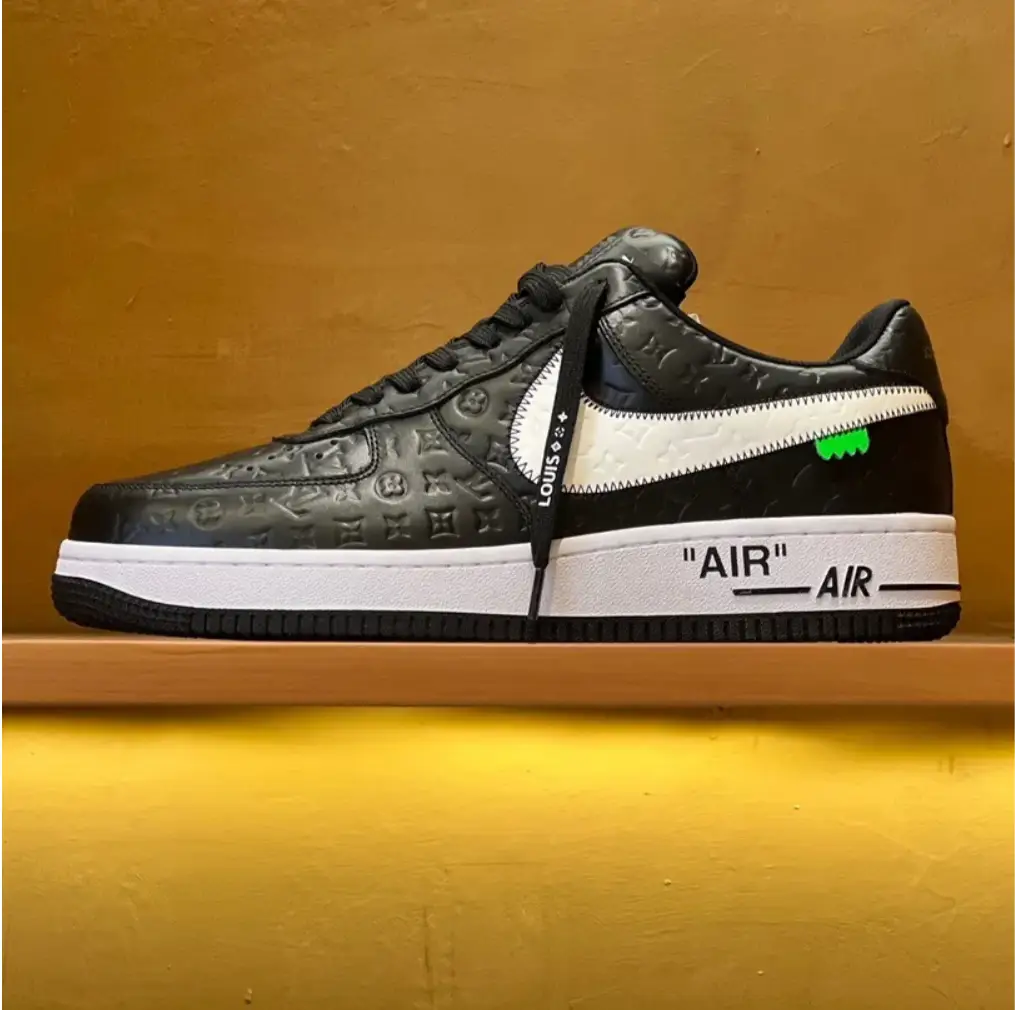 LV x Air Force 1 Friends and Family Black Shoes Sneakers by Air Jordan