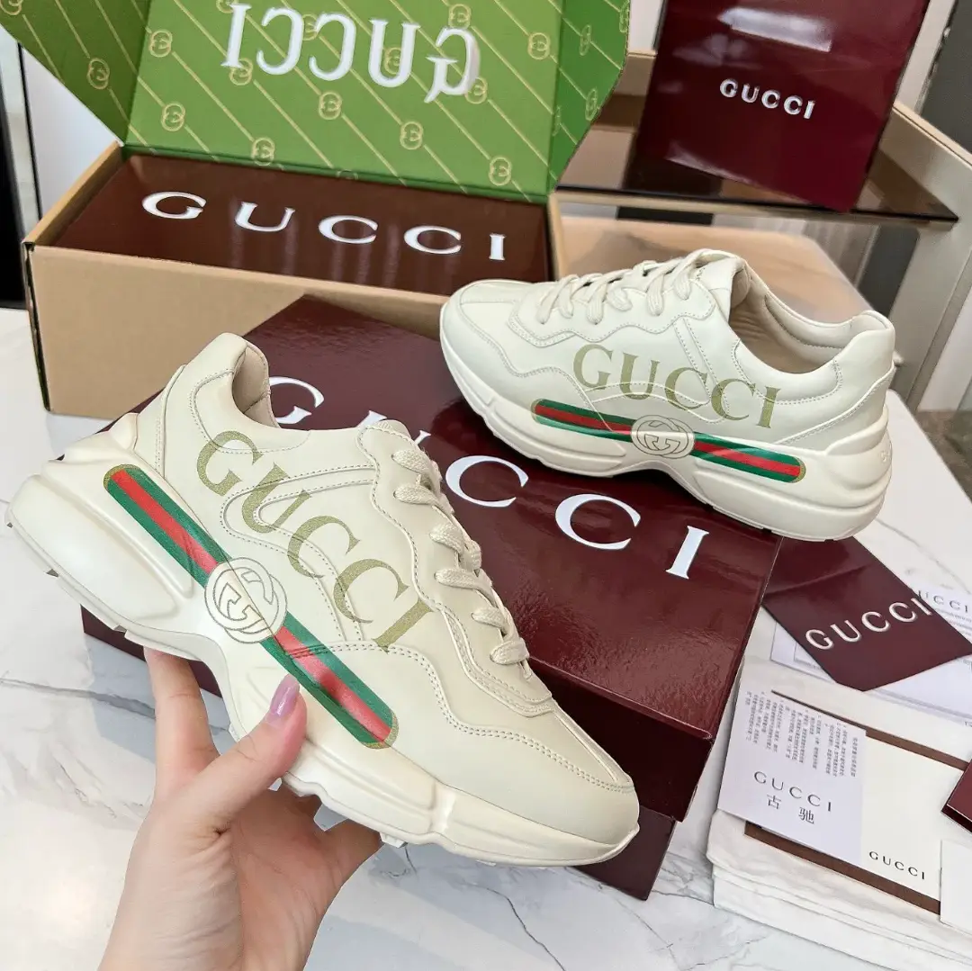GG Rhyton Canvas Logo Shoes Sneakers by Air Jordan