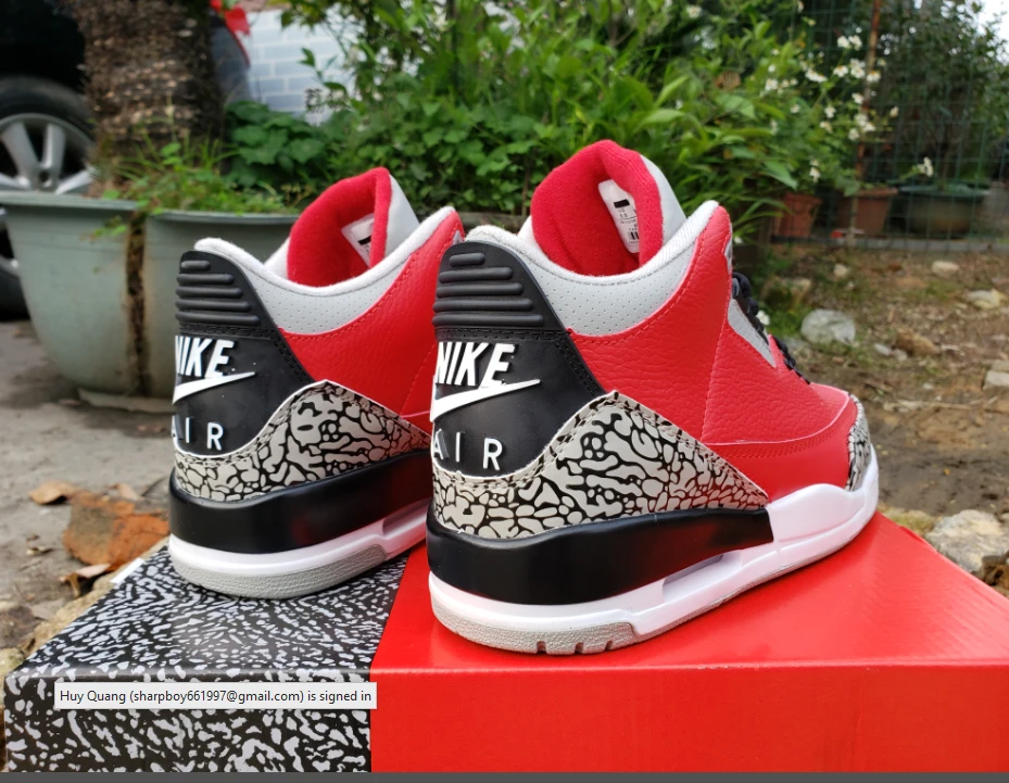 Air Jordan 3 Retro SE Fire Red Cement Grey by Air Jordan