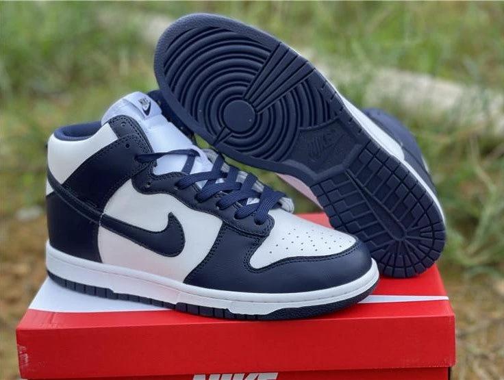 Dunk High Championship Navy Shoes Sneakers by Air Jordan