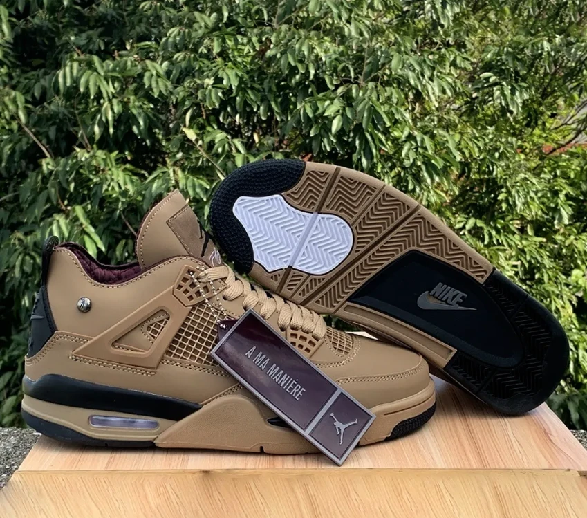 A Ma Maniére x Air Jordan 4 Dark Mocha Shoes Sneakers by Air Jordan