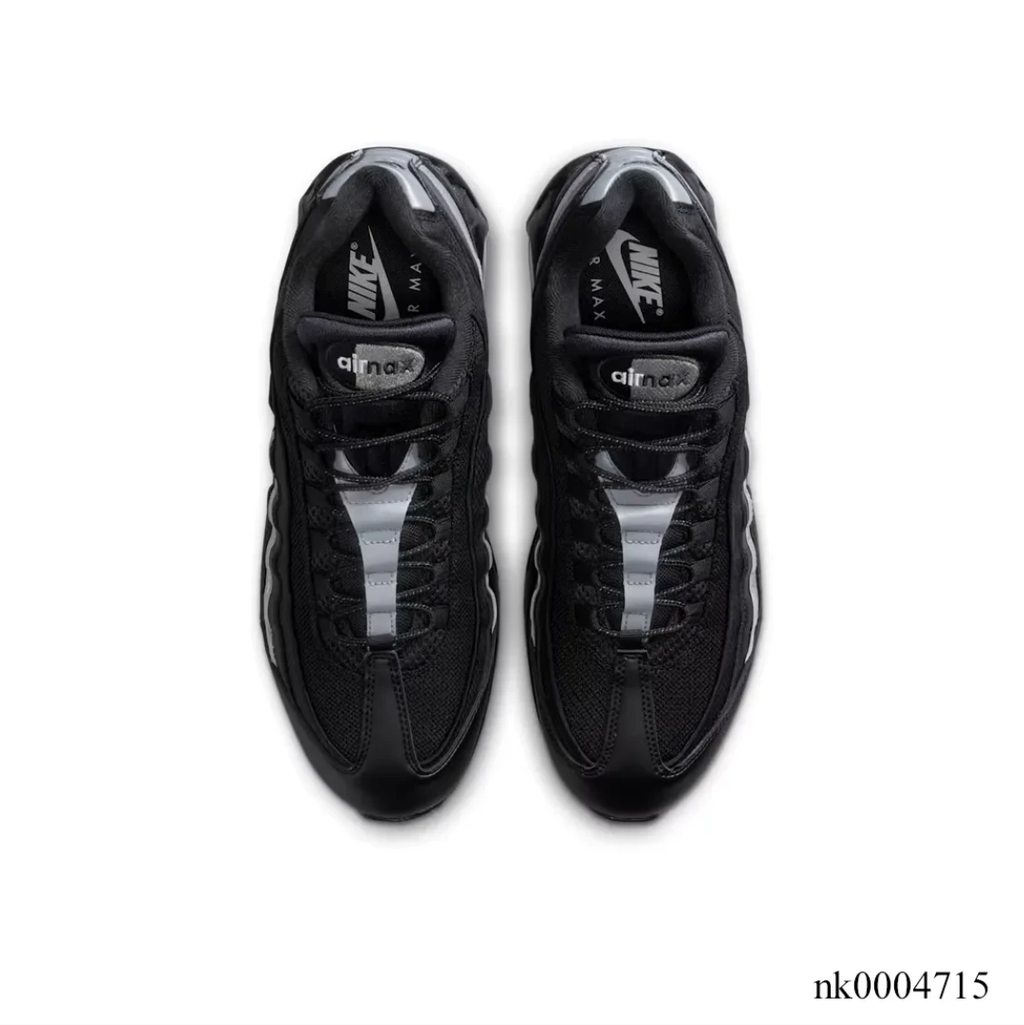 Air Max 95 Big Bubble Black Metallic Silver Shoes Sneakers by Air Jordan