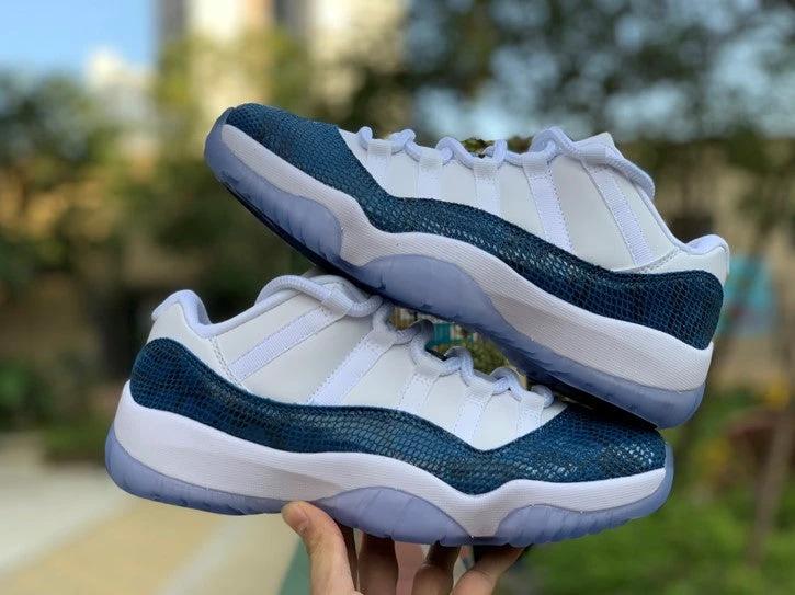 Air Jordan 11 Low Snake Skin Navy by Air Jordan