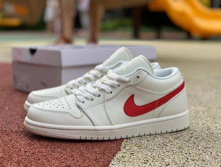 Air Jordan 1 Low White Red by Air Jordan
