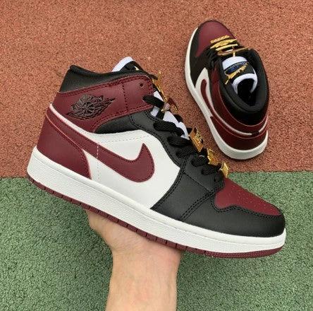 Air Jordan 1 Mid Black And Red Color Matching by Air Jordan