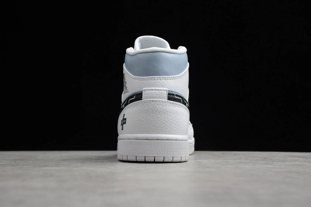Air Jordan 1 Mid Black And White Gray by Air Jordan