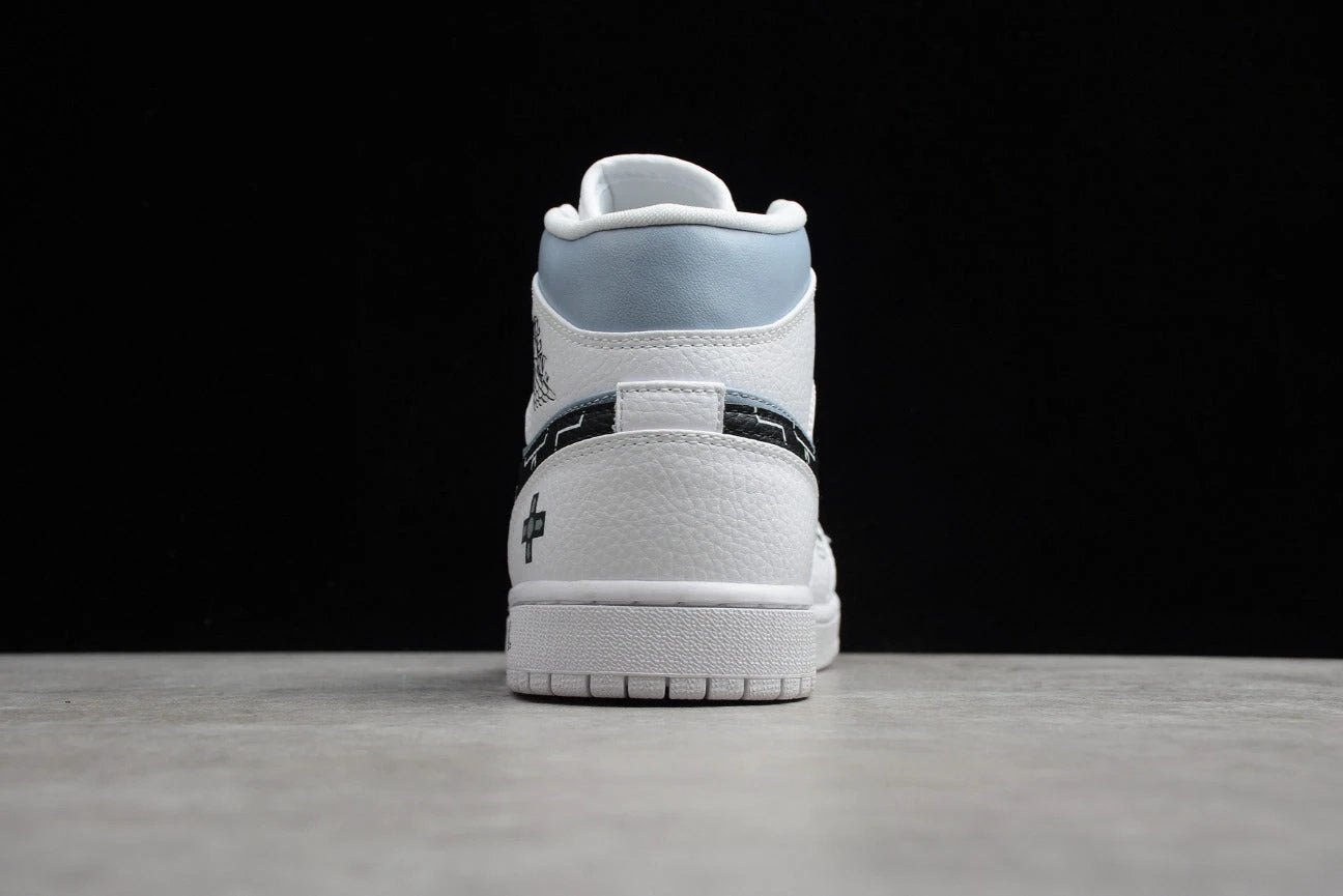 Air Jordan 1 Mid Black And White Gray by Air Jordan