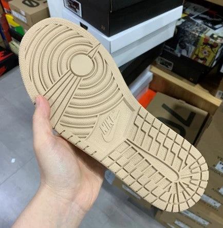 Air Jordan 1 Mid Beige Light Gray Stitching by Air Jordan