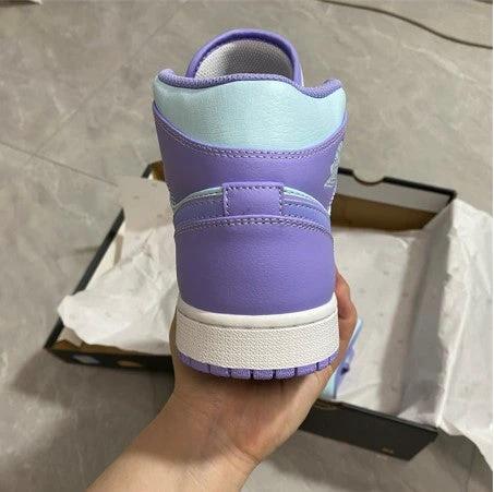Air Jordan 1 Mid Top Purple Green by Air Jordan