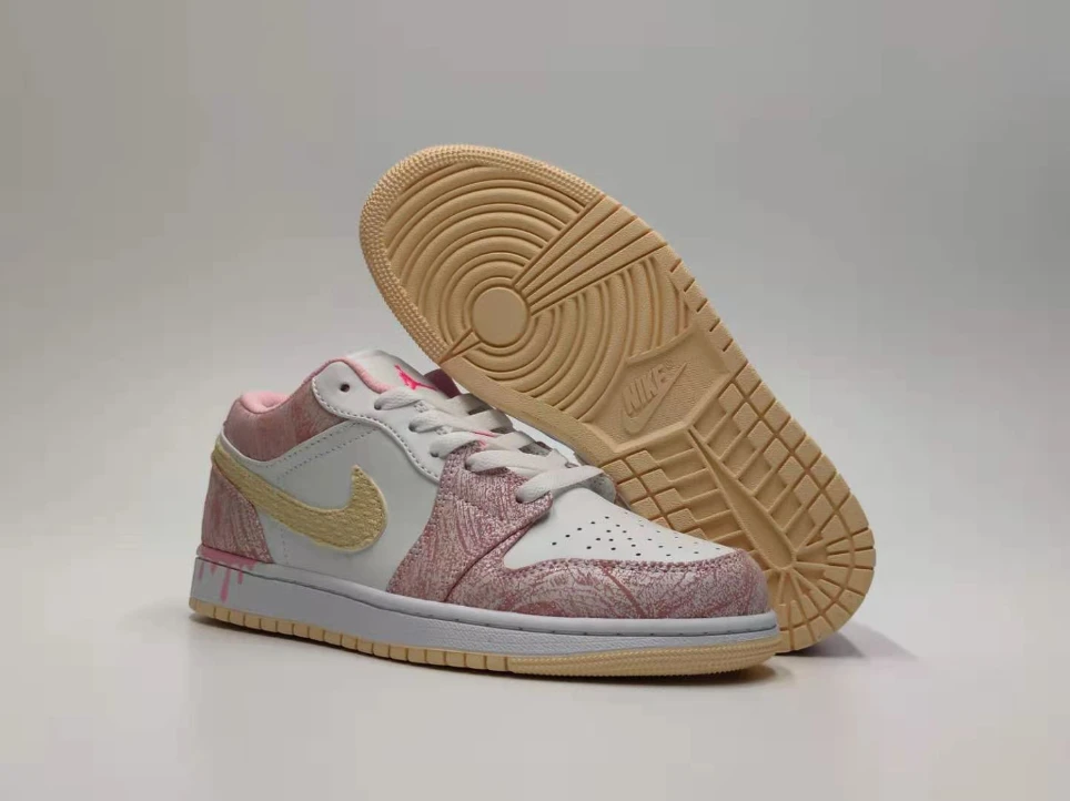 Air Jordan 1 Low Paint Drip White Punch by Air Jordan