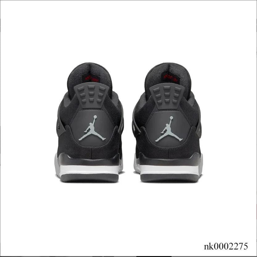 Air Jordan 4 Retro Black Canvas Shoes Sneakers by Air Jordan