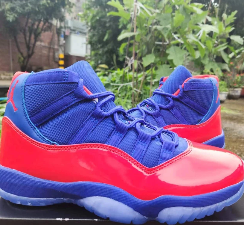 Air Jordan 11 Blue Red Shoes Sneakers by Air Jordan