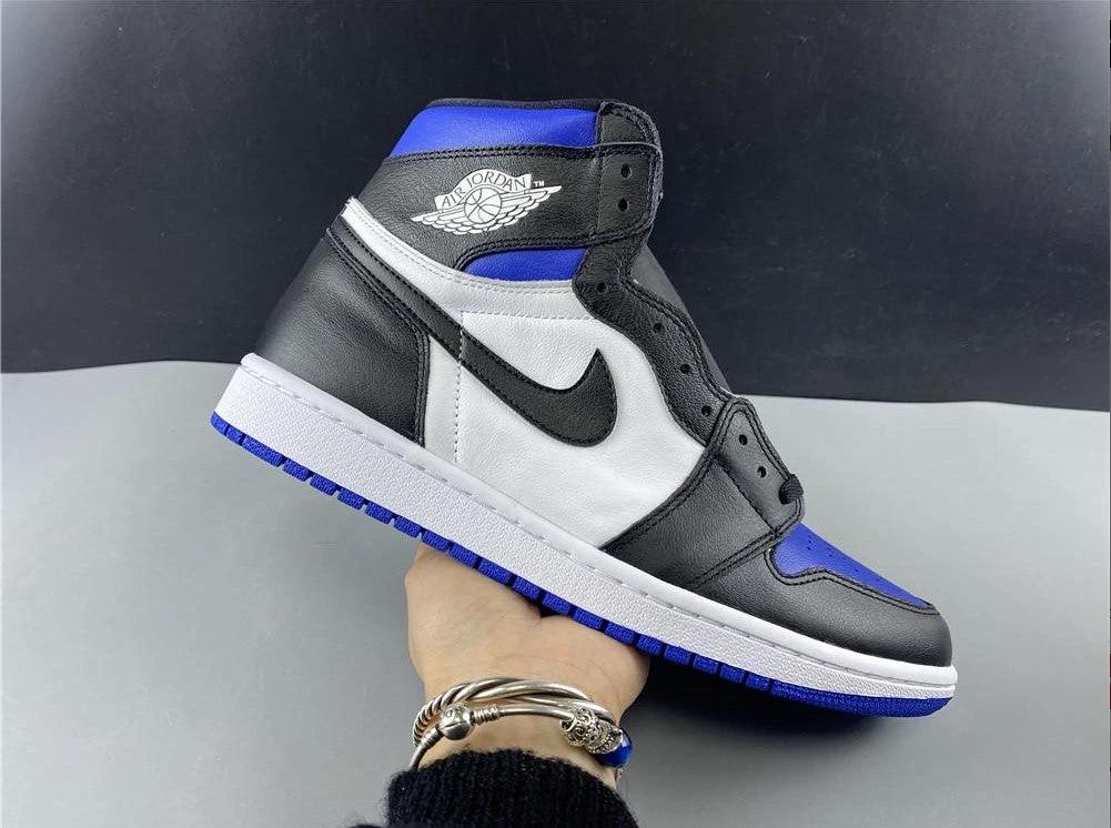 Air Jordan 1 Retro High Black Game Royal Shoes Sneakers by Air Jordan