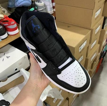 Air Jordan 1 Mid White Black Blue by Air Jordan