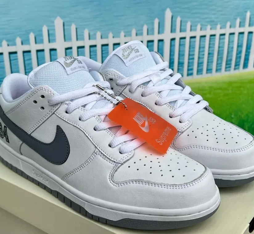 SUP x Dunk Low SB White Shoes Sneakers by Air Jordan