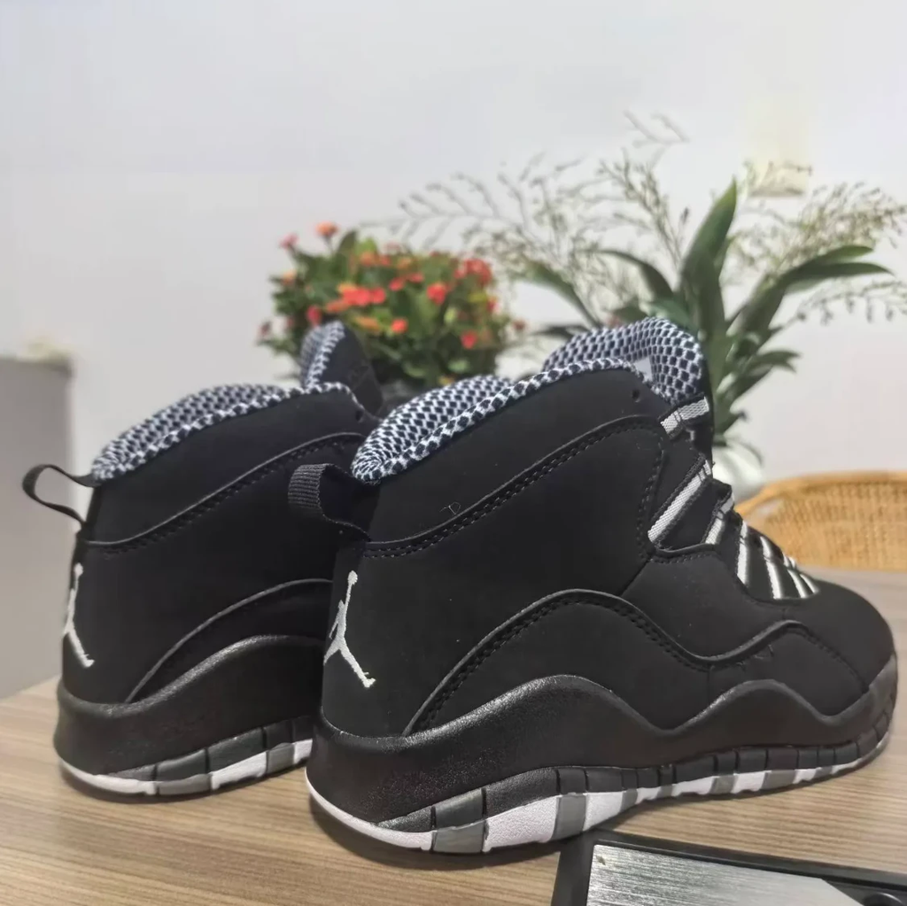 Air Jordan 10 Black And White Stealth Shoes Sneakers by Air Jordan