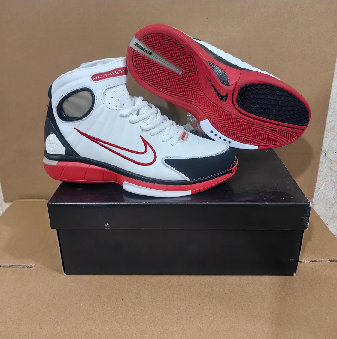 Air Zoom Huarache 2K4 White Varsity Red Shoes Sneakers by Air Jordan