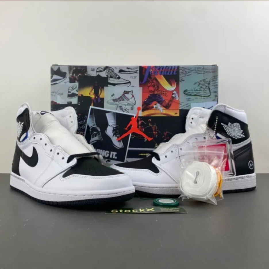 Fragment x Union LA x Air Jordan 1 High OG Black White Shoes Sneakers by Air Jordan