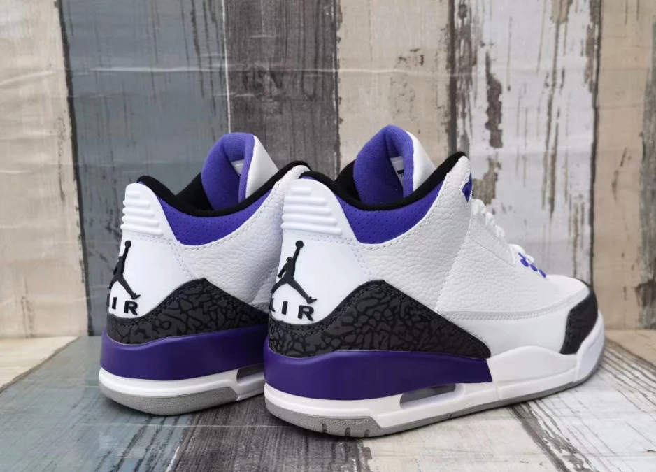 Air Jordan 3 Retro Dark Iris White Purple by Air Jordan